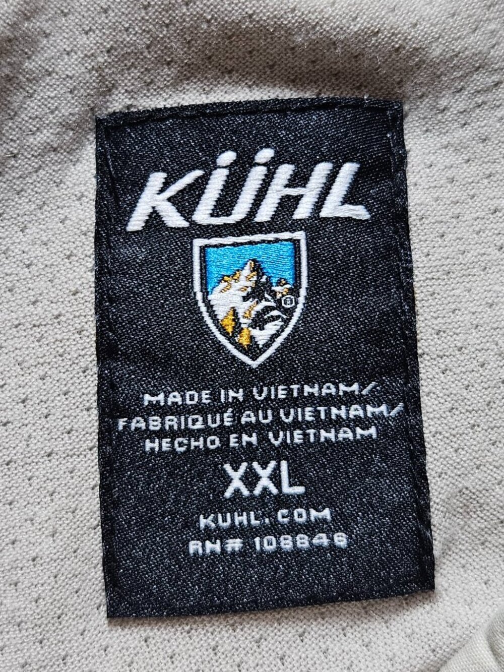 Kuhl Airspeed Mens 2XL Tan Long Sleeve Hiking Button Up Shirt Mesh Vent 7191 - Picture 12 of 15